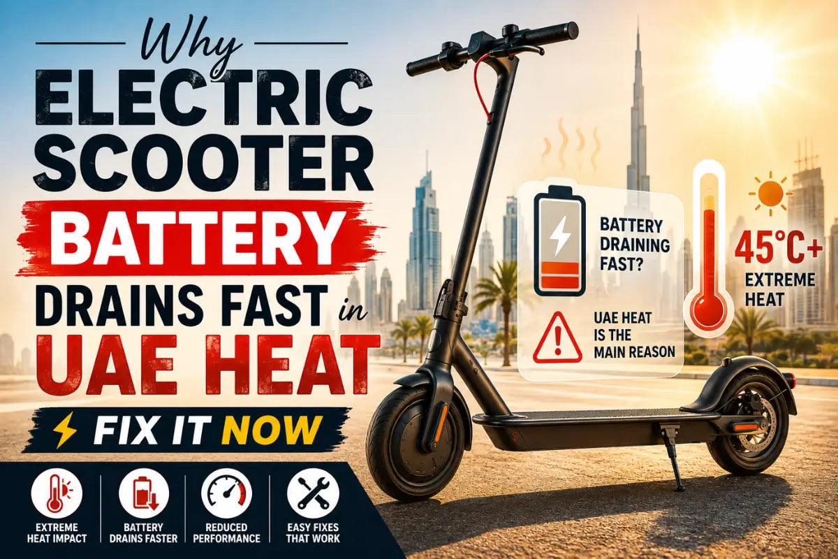 Why Electric Scooter Battery Drains Fast in UAE Heat And How to Fix It