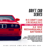 MY TOYS 1:16 Scale 4WD High-Speed RC Drift Car with LED Lights & Accessories