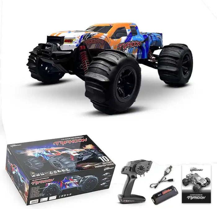 MYTOYS Hobbiway Typhoon MT660 1/10 4WD RTR High Speed RC Monster Truck - Off-Road & Sand Tyre Editions