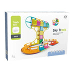 mytoys Magnetic Sky Track Building Blocks Playset (62 Pieces) – Monorail Track Set with Sky Shuttle Vehicle