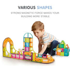 mytoys Magnetic Sky Track Building Blocks Playset (62 Pieces) – Monorail Track Set with Sky Shuttle Vehicle
