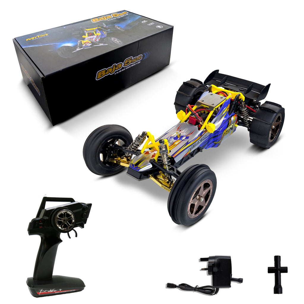 Baja 5SS MT828 Remote Control Racing Car with Sand Tires, 4WD Suspension & All‑Terrain Performance – Multicolour