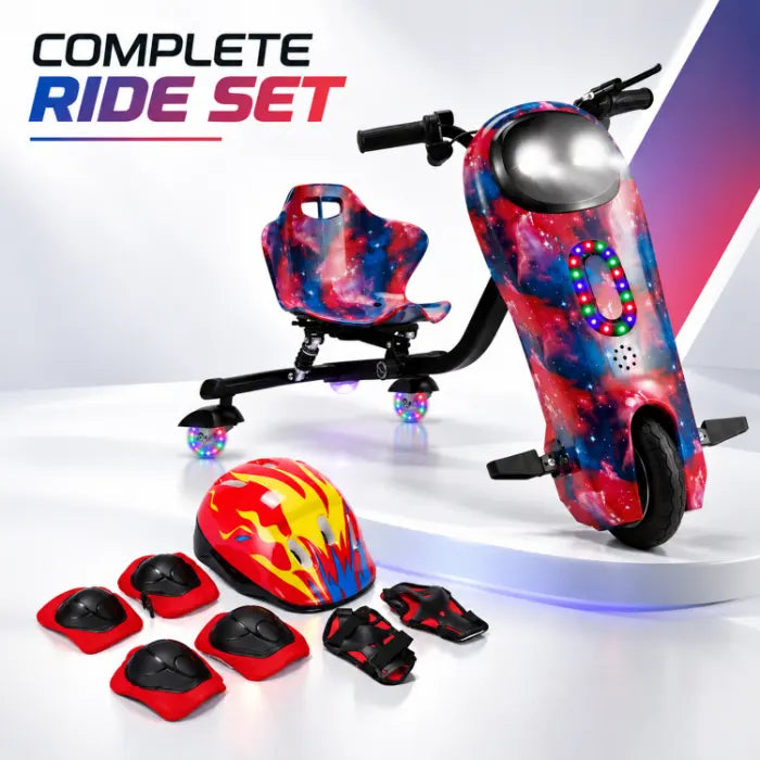 MT706 Drift Scooter – 3-Wheel, 20 km/h, 36V, Bluetooth Speaker, LED Lights & Safety Gear