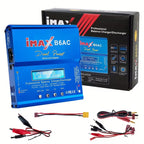 iMAX B6 AC 80W Smart Balance Lipo Battery Charger & Discharger | Universal Digital LCD Screen Charging Station for 1S-6S LiPo, LiFe, NiMH, NiCd & Pb Batteries for Hobby RC Vehicles, Drones & Packs