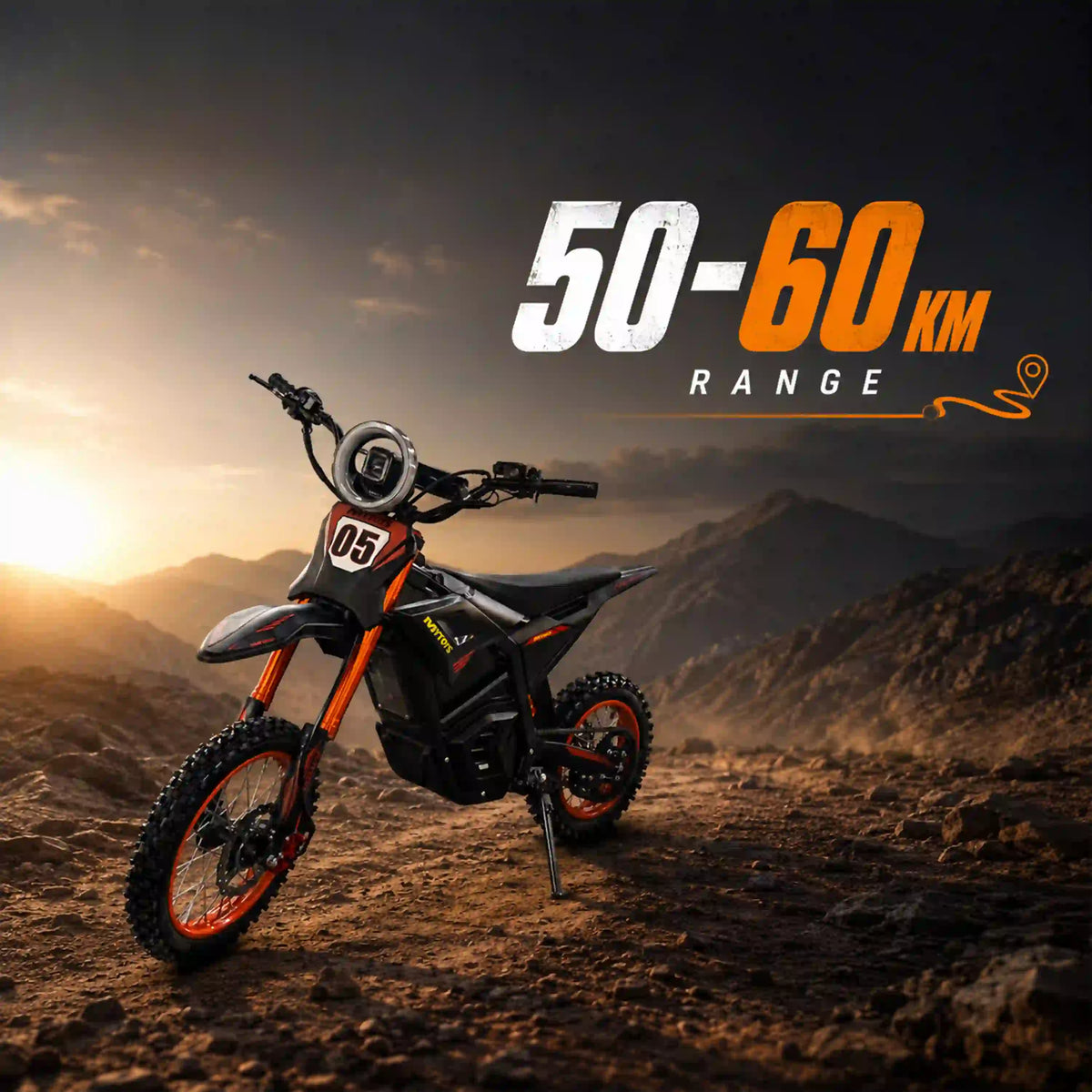 MT840 Electric Dirt Bike Scooter - 55km/h, 2500W, 48V Battery, 50–60km - Hydraulic Brakes, Off‑Road Design