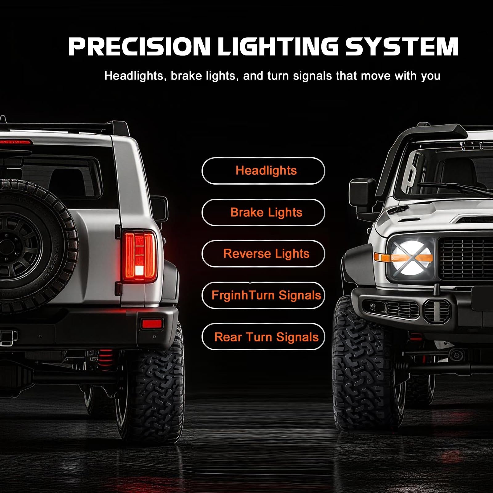 MYTOYS MN300 1/12 Scale 4x4 RC Crawler – Hobby Grade Wrangler-Style Off Road Remote Control Truck (2-Speed, LED Lights)