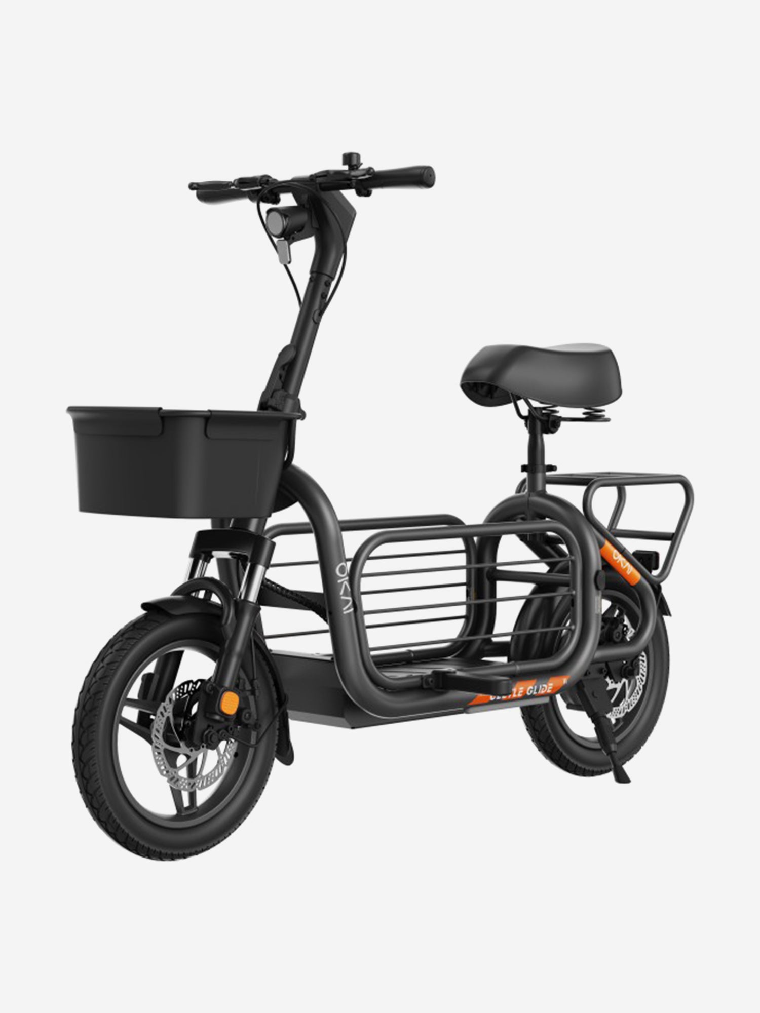OKAI Ceetle Glide EA20 Electric Commuter Bike with Seat - 700W Peak, 32 km/h, 60 km Range