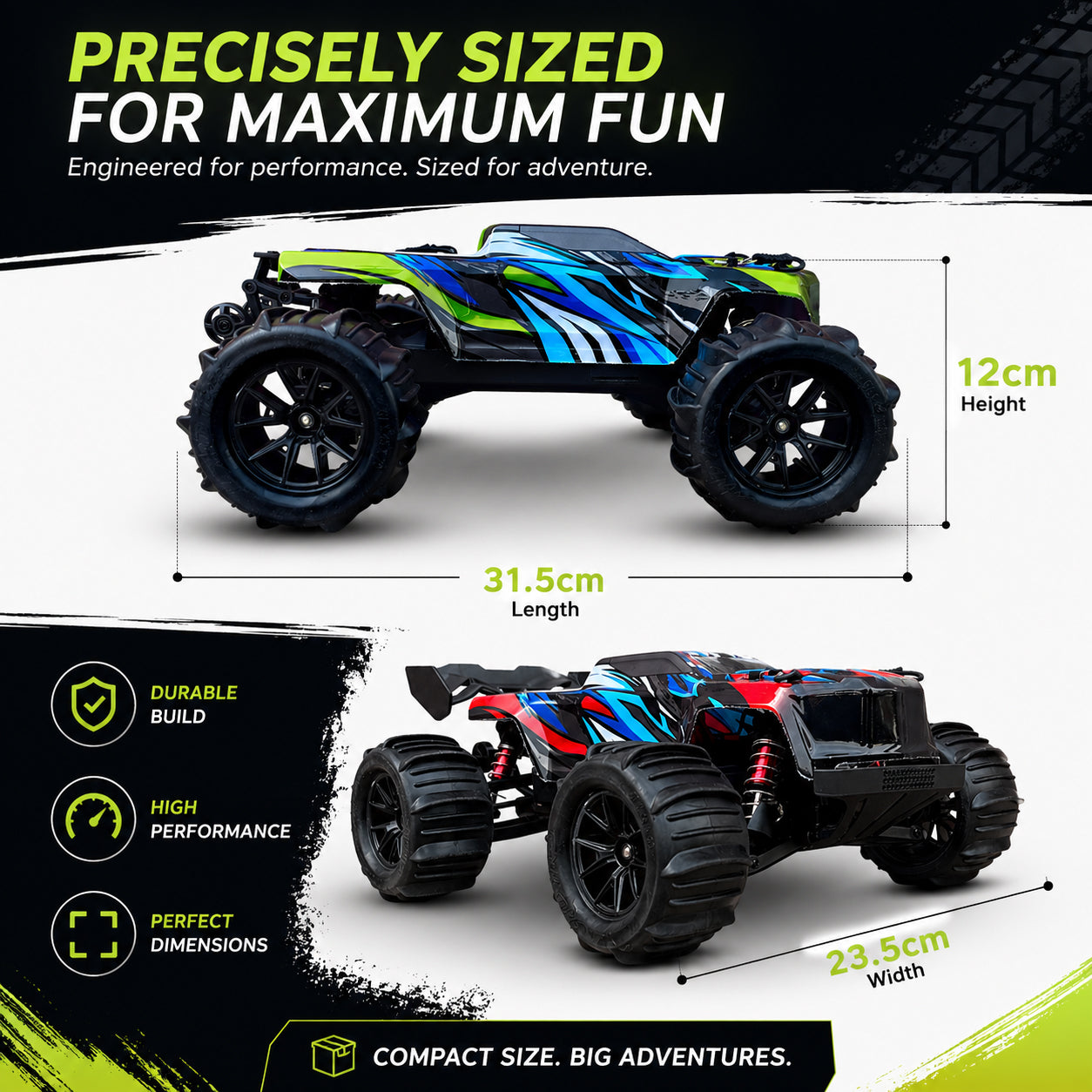 MYTOYS 1:16 Brushless High-Speed RC Monster Truck – 60 KM/H 4WD All-Terrain Racing Car