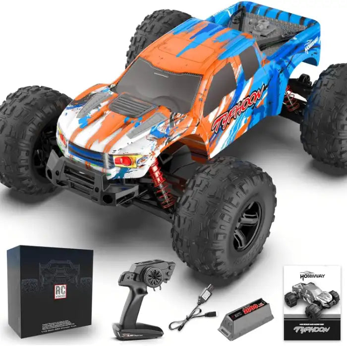 MYTOYS Hobbiway Typhoon MT660 1/10 4WD RTR High Speed RC Monster Truck - Off-Road & Sand Tyre Editions