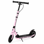 MYTOYS Premium Foldable Kick Scooter – Adjustable Height (90–100 cm), Big PU Wheels & Kickstand for Kids & Teens | White