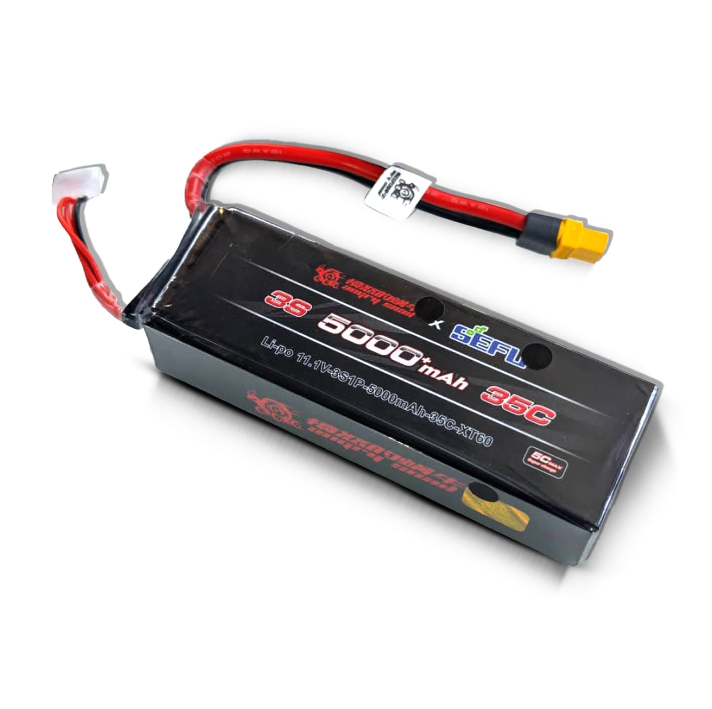 Rechargeable 5000mAh 11.1V 3S 35C LiPo Battery Pack (Hardcase) with Deans & XT60 Plugs –  LiPo Battery for RC Cars & Vehicles