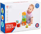 MyToys 8-Piece Stacking Blocks - Educational Early Learning Toy for Toddlers