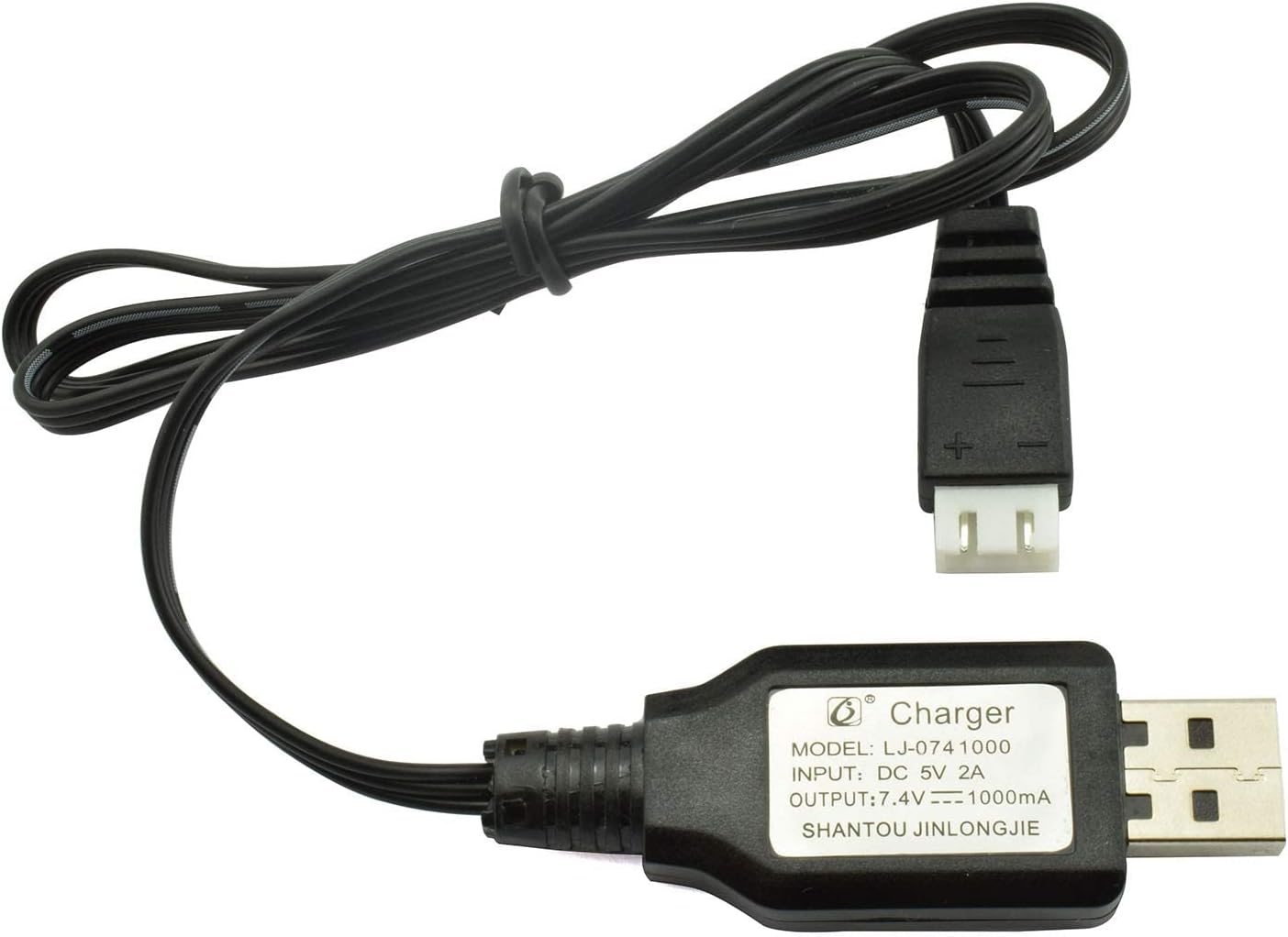 MYTOYS 7.4V 2S LiPo Battery USB Charger Cable (1A, XH-3P Connector) | High-Speed Charging Cable for RC Cars, Crawlers, Drones & Gel Blasters