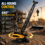 MYTOYS 1572 1:14 Scale RC Crawler Crane | 15-Channel Remote Control Construction Vehicle