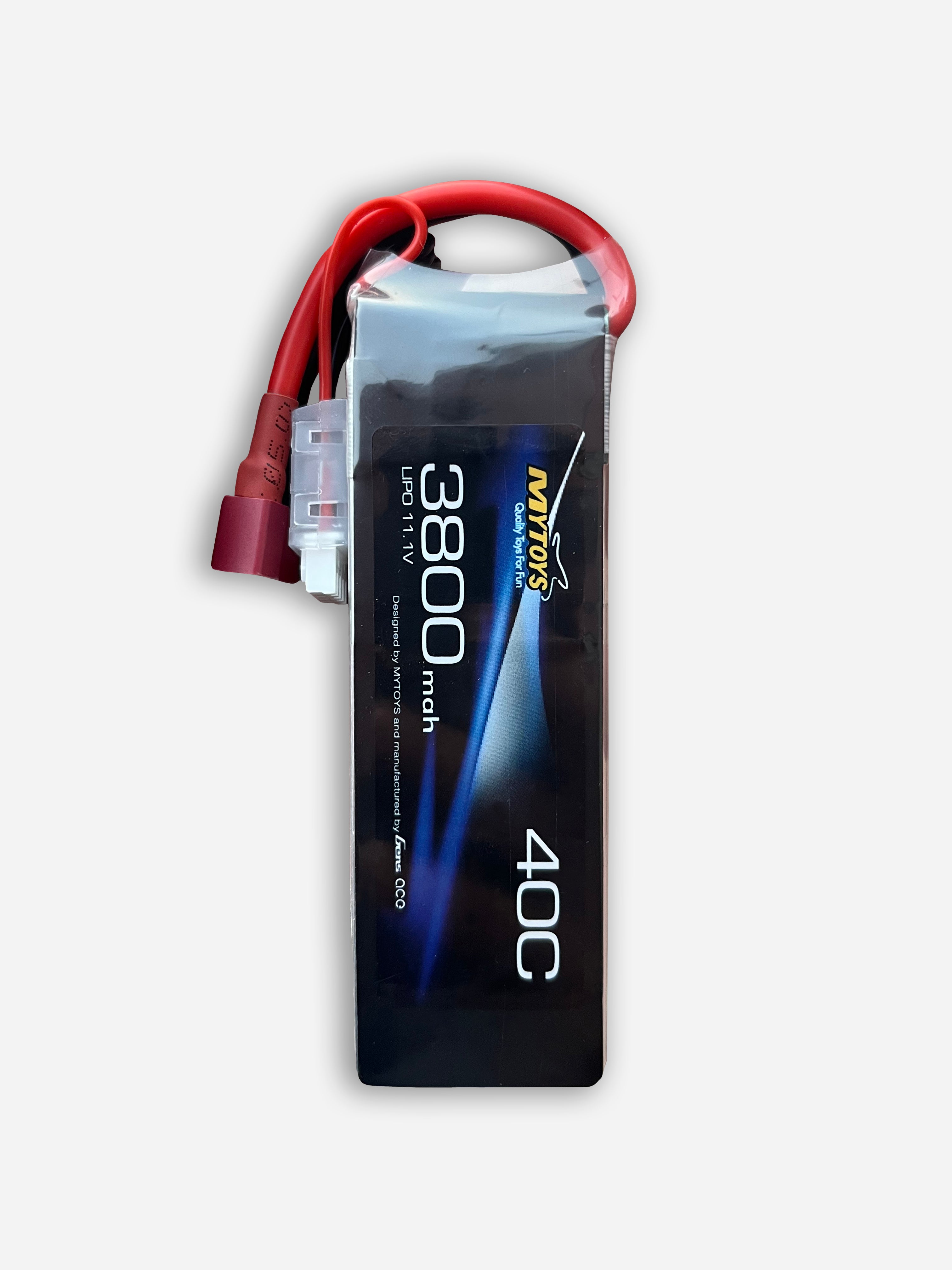 Mytoys 3S 11.1V 3800mAh 40C LiPo Battery with Deans T-Plug for 1/8 & 1/10 RC Vehicles