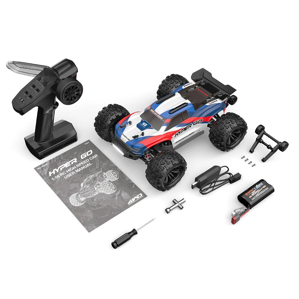 MYTOYS 16212 4WD Brushless RC Truck (1/16 Scale) – 45km/h High-Speed RTR Remote Control Car for Dirt, Gravel & Off-Road Bashing