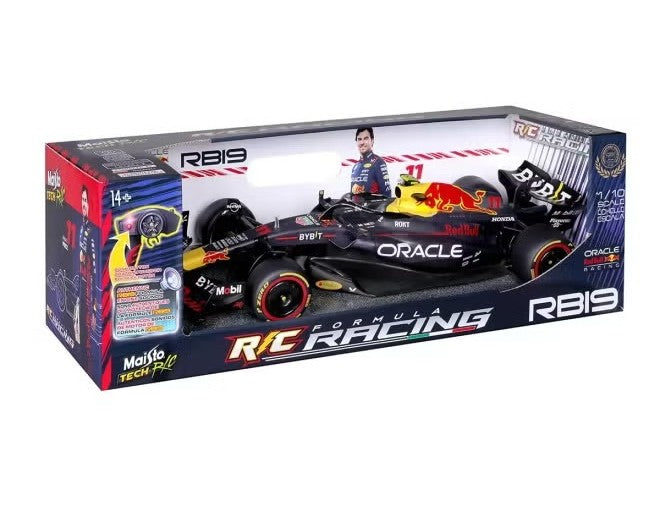 Maisto Tech 1:10 Scale Red Bull Racing RB19 Remote Control Formula 1 Car | Official F1 Licensed Large High Speed RC Race Car with 2-Speed Motor, Digital Proportional Control, Authentic Engine Sounds & USB Rechargeable Li-Ion Battery | Premium Toy Gift