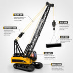 MYTOYS 1572 1:14 Scale RC Crawler Crane | 15-Channel Remote Control Construction Vehicle
