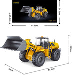 HUINA 1583 1/14 Scale RC Wheel Loader – 10-Channel Hobby-Grade Remote Control Construction Truck with Alloy Metal Cab & Bucket
