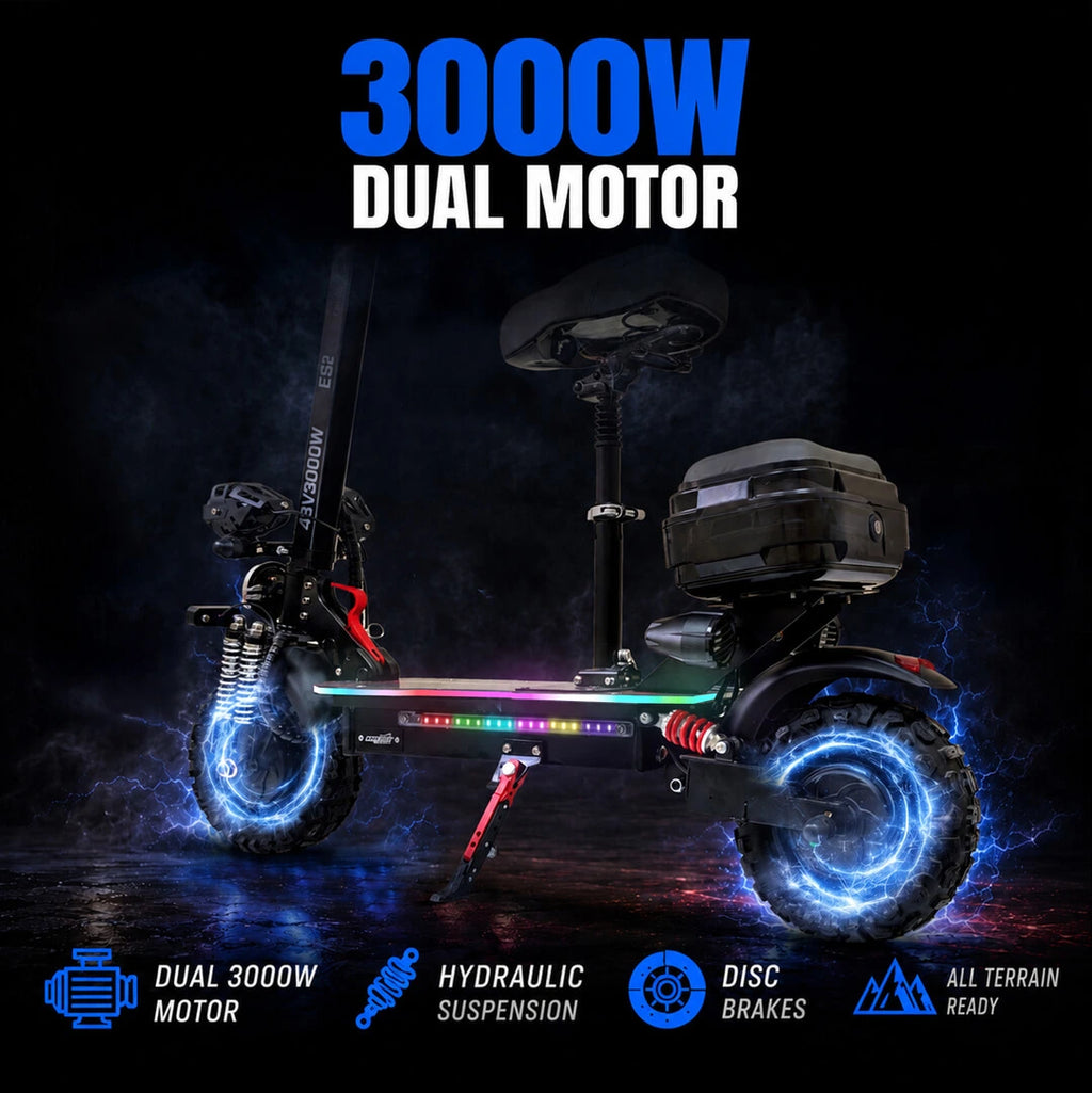 MT400 Electric Scooter – 95km/h, 3000W, 48V, 40-45km Range – Foldable & Dual Suspension