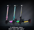 2-Wheel Kids Electric Scooter – 130W, 16 km/h, 21.6V, 8 km Range, LED Lights & Foldable