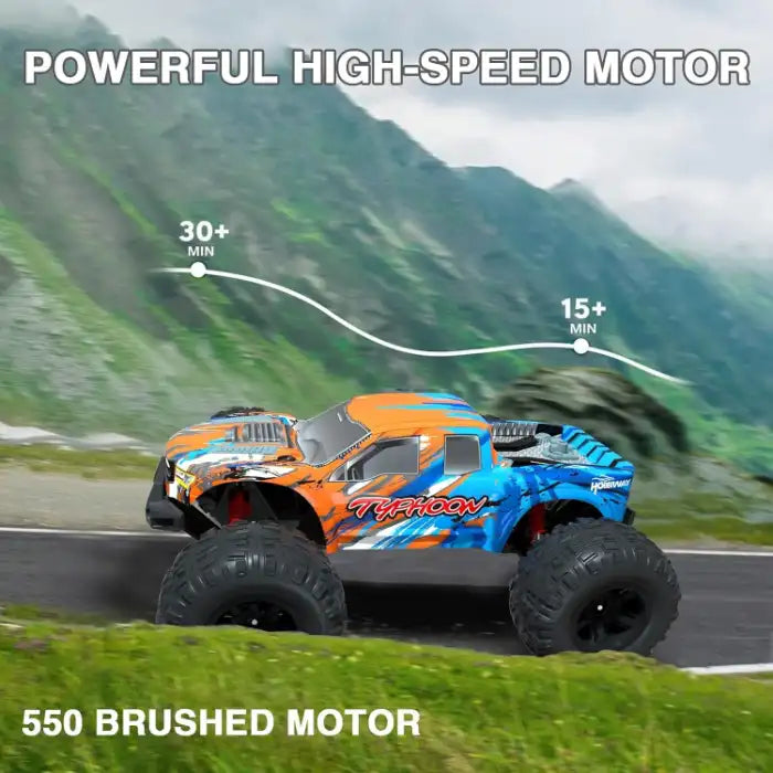 MYTOYS Hobbiway Typhoon MT660 1/10 4WD RTR High Speed RC Monster Truck - Off-Road & Sand Tyre Editions