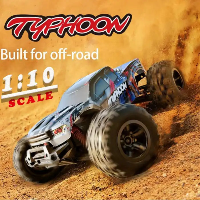 MYTOYS Hobbiway Typhoon MT660 1/10 4WD RTR High Speed RC Monster Truck - Off-Road & Sand Tyre Editions
