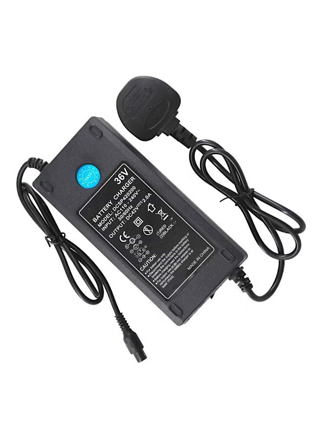 Mytoys 36V 2A Electric Drift Scooter & Hoverboard Charger | 3-Prong Inline Battery Power Supply Adapter