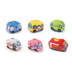 MyToys 7-Piece Premium Soft Fabric Vehicle Playset – Educational City Road Map & Sensory Squeeze Cars for Toddlers – Safe Non-Toxic STEM Toy for Boys & Girls Ages 12 Months+