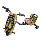 36V Electric Drift Scooter for Kids (Ages 4+) - 3-Speed Modes, 360° Rotating Tricycle, Bluetooth Music, Multicolor LED Lights, 250W Brushless Motor, Max Speed 15km/h, Includes Helmet & Safety Gears