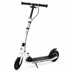 MYTOYS Premium Foldable Kick Scooter – Adjustable Height (90–100 cm), Big PU Wheels & Kickstand for Kids & Teens | White
