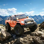 MJX Hyper Go 1/8 Scale RC Rock Crawler H8E 4WD Brushless Off-Road Climbing Vehicle With 80A FOC ESC, 3970 2000KV Sensor-Driven Motor, 35KG High Torque Steering Servo And Remote Control Differential Lock 25km/h Ready-To-Run (RTR) - Orange