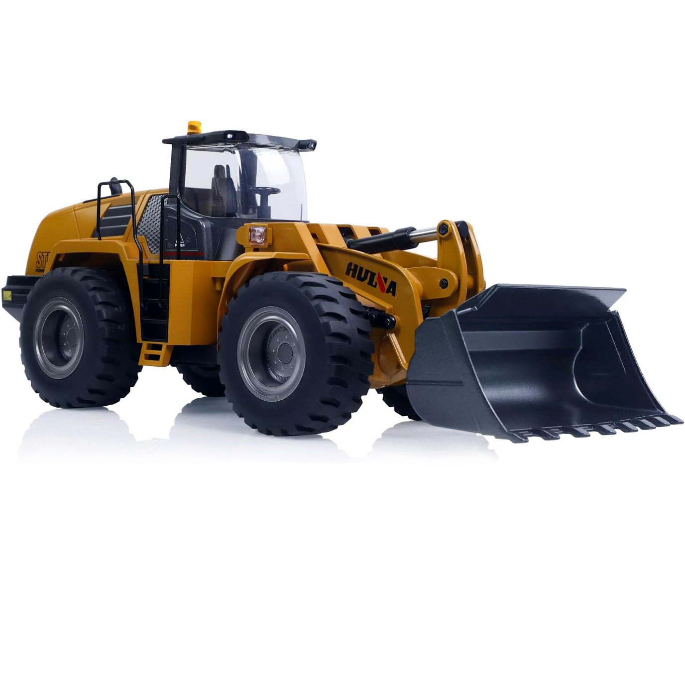 HUINA 1583 1/14 Scale RC Wheel Loader – 10-Channel Hobby-Grade Remote Control Construction Truck with Alloy Metal Cab & Bucket