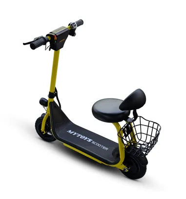 MT390 Kids Electric Kick Scooter with Seat - 18 km/h, 300W Motor, LED Lights, Bluetooth Speaker & Storage Basket
