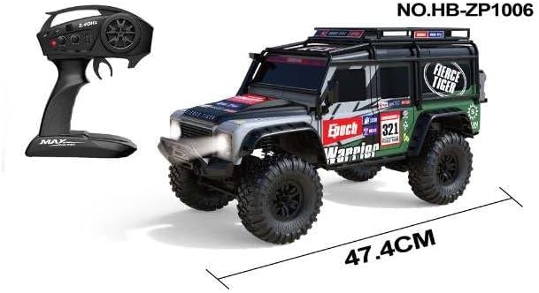 1/10 RC Rock Crawler - 15 km/h, 540 Motor, ABS Body, Waterproof ESC & LED Lights