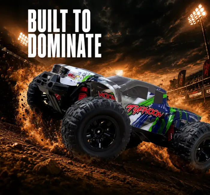 MYTOYS Hobbiway Typhoon MT660 1/10 4WD RTR High Speed RC Monster Truck - Off-Road & Sand Tyre Editions