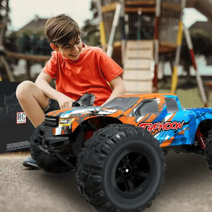 MYTOYS Hobbiway Typhoon MT660 1/10 4WD RTR High Speed RC Monster Truck - Off-Road & Sand Tyre Editions
