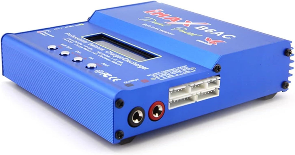 iMAX B6 AC 80W Smart Balance Lipo Battery Charger & Discharger | Universal Digital LCD Screen Charging Station for 1S-6S LiPo, LiFe, NiMH, NiCd & Pb Batteries for Hobby RC Vehicles, Drones & Packs