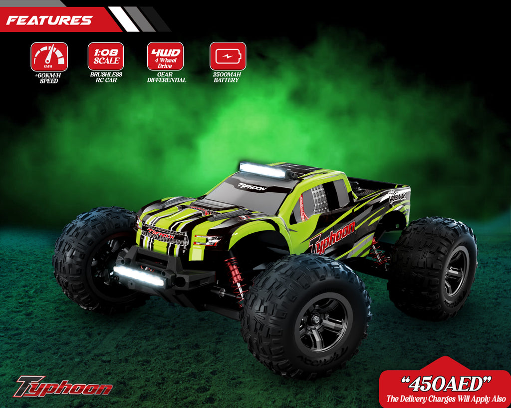 MyToys 1:10 Scale 4WD High-Speed RC Monster Truck – Hobby Grade All-Terrain Desert Crawler, 65+ KM/H Fast Speed Off-Road Truck with LED Lights & Advanced Modding Support