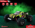 MyToys 1:10 Scale 4WD High-Speed RC Monster Truck – Hobby Grade All-Terrain Desert Crawler, 65+ KM/H Fast Speed Off-Road Truck with LED Lights & Advanced Modding Support