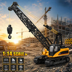 MYTOYS 1572 1:14 Scale RC Crawler Crane | 15-Channel Remote Control Construction Vehicle