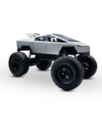 MYTOYS 1:8 Scale Tesla Cybertruck Monster RC Car – 4WD All-Terrain Off-Road Remote Control Truck with Metal Shell & LED Headlights (Silver)