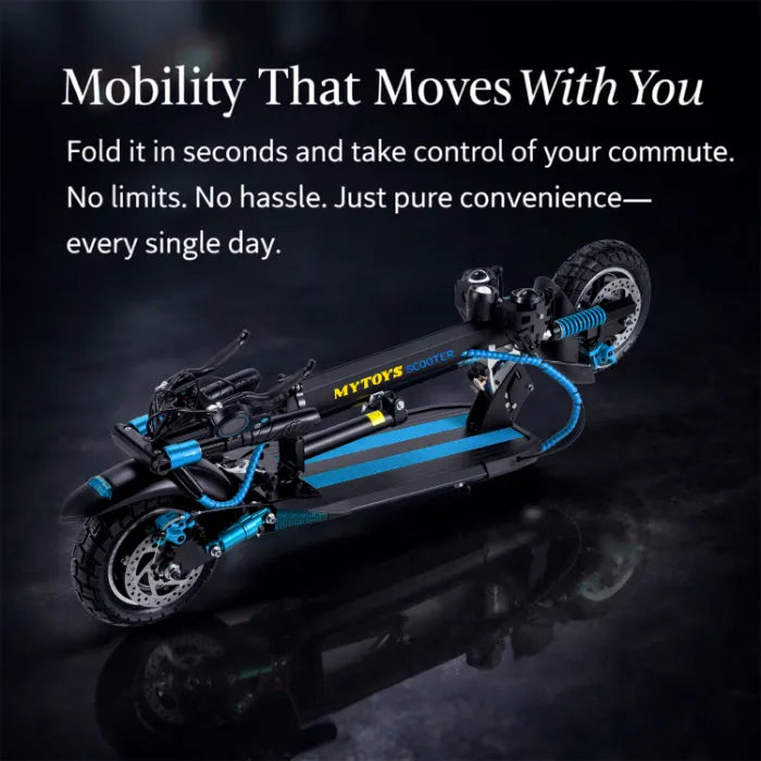MYTOYS MT465 Electric Scooter with Seat – 750W Motor, 65 KM/H Top Speed & Dual Shock Suspension