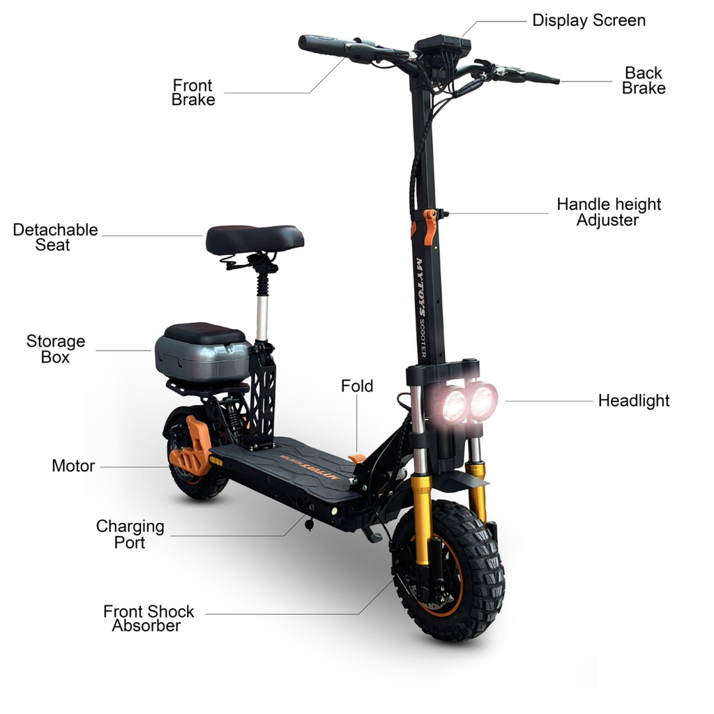 MyToys MT590 High‑Speed Electric Scooter – With Seat , 65 km/h
