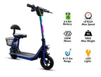 MT390 Kids Electric Kick Scooter with Seat - 18 km/h, 300W Motor, LED Lights, Bluetooth Speaker & Storage Basket
