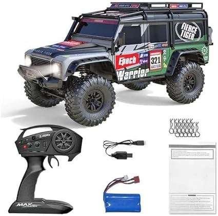MY TOYS 1/10 Scale 4WD RC Rock Crawler – Hobby Grade Off-Road RTR Remote Control Truck (ABS Hard Shell & LED Lights)