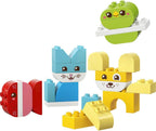LEGO DUPLO 10477 Creative Cute Pets 3-in-1 Set – 8 Buildable Animals – Montessori Learning Toy for Toddlers 18M+ (24 Pieces)
