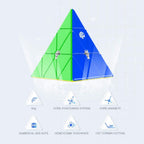 GAN Pyramid M Stickerless Triangle Speed Cube – Core Magnetic Positioning (36 Magnets, 64g)