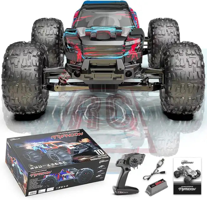 MYTOYS Hobbiway Typhoon MT660 1/10 4WD RTR High Speed RC Monster Truck - Off-Road & Sand Tyre Editions