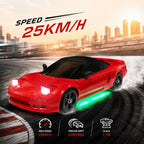 MYTOYS 1/18 4WD Drift RC Car – 2.4G High-Speed Racing Car with ESP Gyro, LED Lights & Interchangeable Wheels (RTR Ready-to-Run)